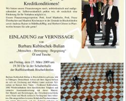 Einladung zur Vernissage, raika news, 27.03.2009