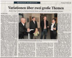Variationen über zwei große Themen - Mosbacher Nachrichten, 16.10.2007