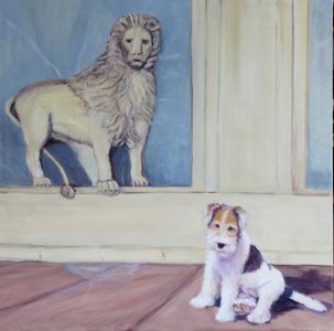 2017, 80 x 80 cm, Öl auf Leinwand Der Löwe von Venedig