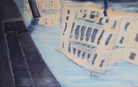 2019, 70x90cm Spiegelung Palazzo